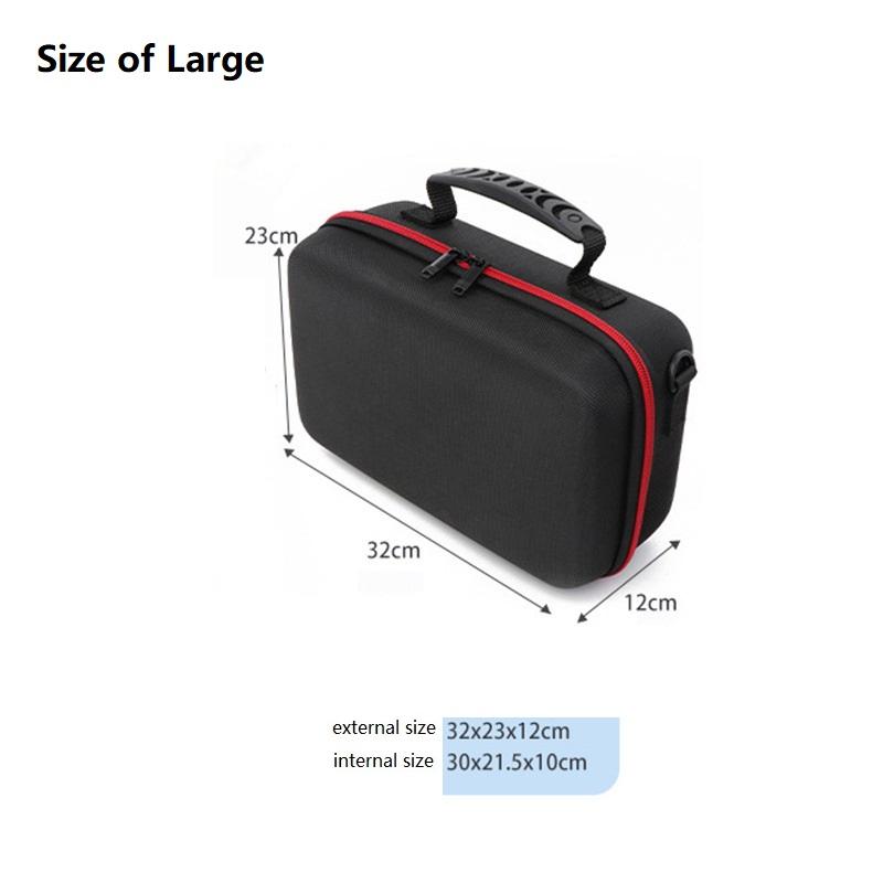Anti-shock Compact Travel Bag with Shoulder Strap Handle and Pocket Protective Storage Nylon Case for Insta 360 X4 Accessories