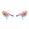 999 Pure Silver Enamel Bird-shaped Earrings - for Ladies. High-end Luxurious Ear Studs. a Perfect Gift.