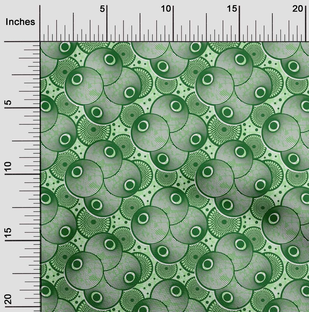 oneOone Baumwoll-Flex-Grünstoff, afrikanische Nähen, Bastelprojekte, Stoffdrucke, Meterware, 40 Zoll