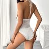 Sexy Lace Knit Jumpsuit for Women Elegant Skinny Bodysuits O Neck Sleeveless Bodycon Playsuits Woman New Fashion Jumpsuits