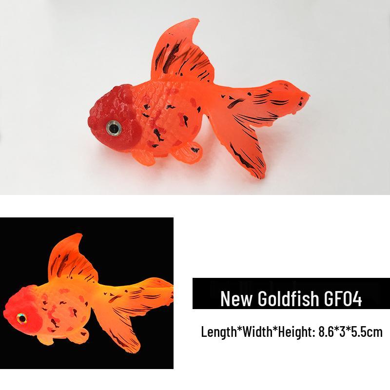 Luminous Goldfish & Jellyfish Aquarium Ornaments - Silicone Simulation for Landscaping
