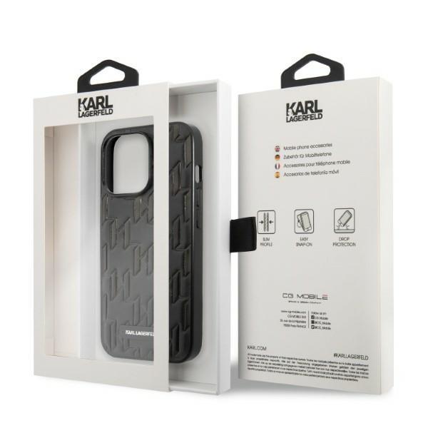 Etui Do iPhone 13 Pro Max Karl Lagerfeld Monogram Czarny