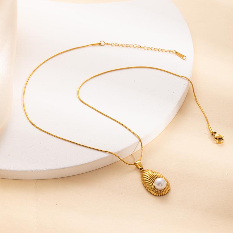 Fashion Stainless Steel Pearl Earrings For Women Geometric Irregular Metal Stud Earring Trendy Jewelry Gift