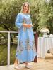 Dubai Embroidered Women's Muslim Dress - T100 Cross-Border Collection