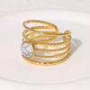 Women's French Vintage Titanium Steel Open Ring Non Fading High End Stainless Steel Ring Creative Design Open Rings