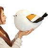 Super Soft Down Cotton Round Ball Shape Lifelike Fat Tits Bird Plush Toy Stuffed Plushie Parrot Cushion For Birthday Gift