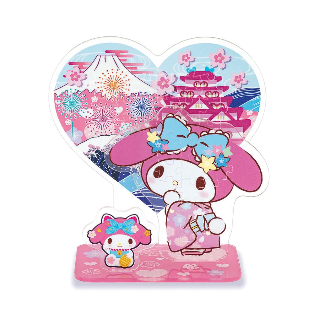 Puzzle x Acrylic Beverly Acrylic Stand Pop My Melody JAPAN [Jigsaw Stand] 32-piece SP-042