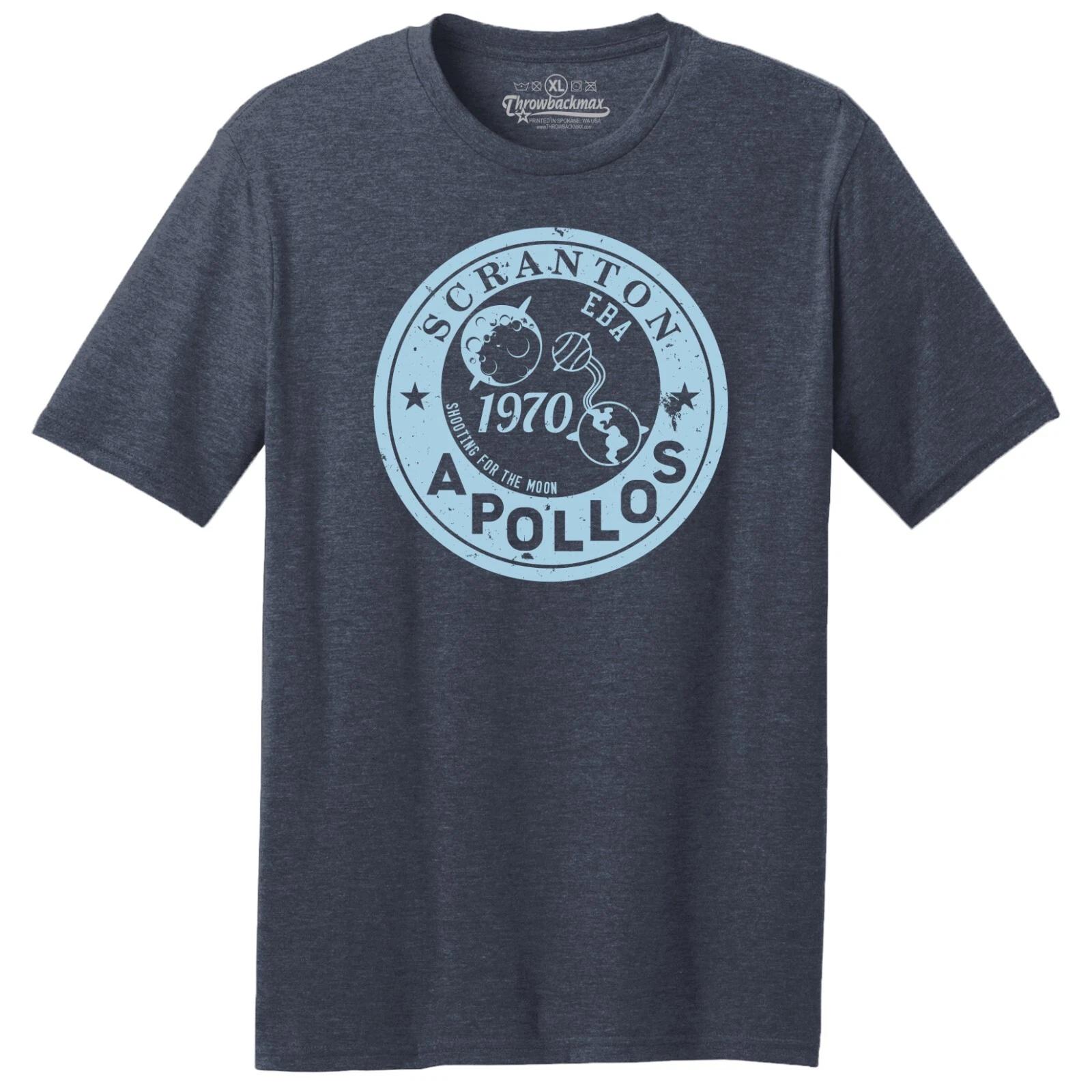 

Scranton Apollos 1970 EBA Logo Basketball TRI-BLEND Tee Shirt - Navy Heather 2XL
