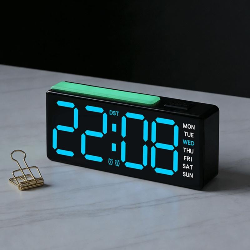 Digital Alarm Clock for Bedroom Desk Clock for Living Room Bedroom with Large Number,Dimmer,Loud Alarm Day of Week