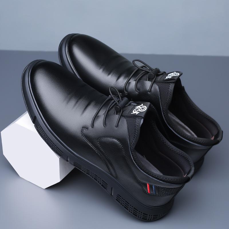 Men's Casual Leather Shoes Soft Sole Non-slip Fashionable Versatile Comfortable One-pedal Leather Shoes