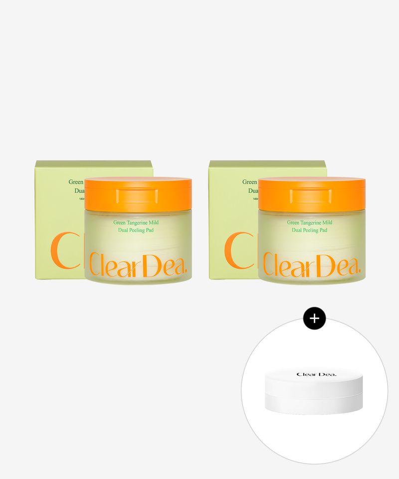 Green Tangerine Mild Dual Peeling Pads 50 sheets * 2 boxes + Free Toner Pad Case