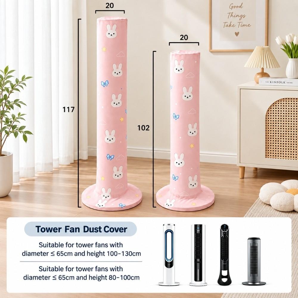 Rabbit Print Standing Fan Dust Cover Elastic Fan Dust-proof Sleeve Standing Fan & Tower Fan