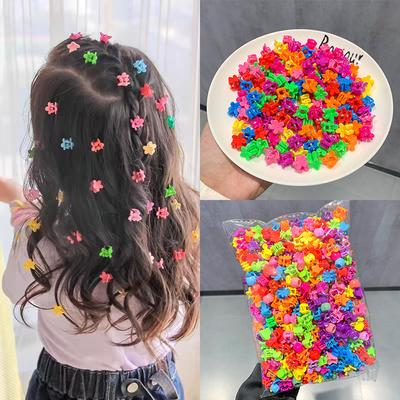 50 Stück Mädchen Niedlich Bunt Blume Stern Krone Kleine Haarspangen Reizende Haardekoration Krallenspangen Haarnadeln Kinder Süße Haaraccessoires