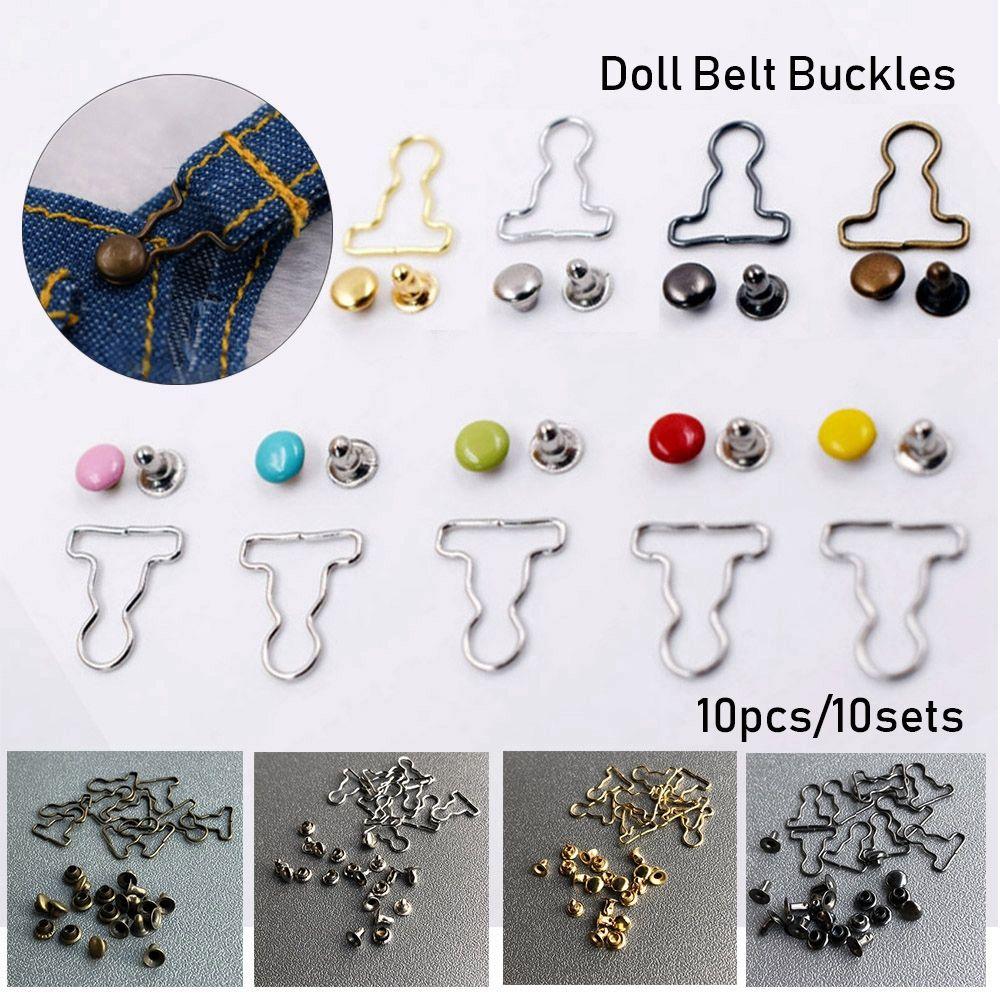 Mini DIY Sewing Accessory Doll Belt Buttons Dolls Buckles Trousers Bags Accessories Metal Buckle