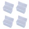 4Pack Plastic Boxes Card Holder Organizers for Bank Visiting Card Container for Card Storage Screws Hairpins Holder