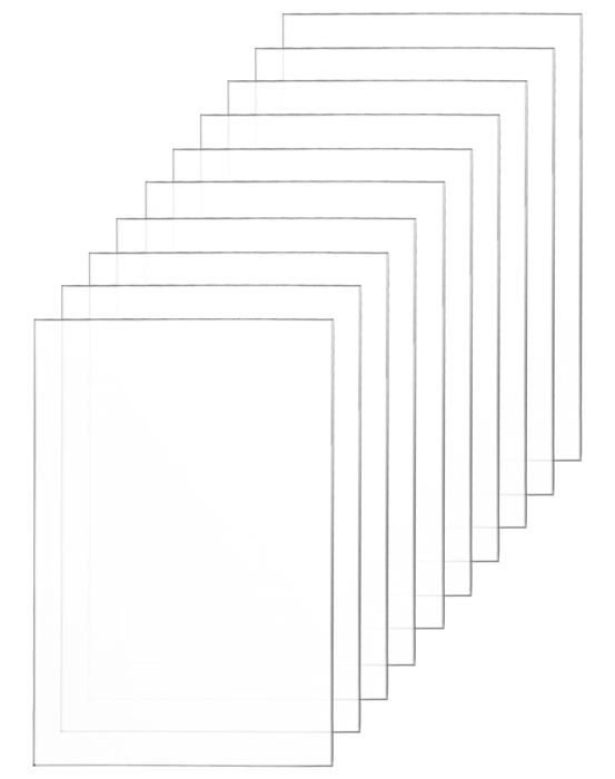 Cadre photo - Qwork - WD6714 - Acrylique haute transparence - 10 feuilles - 18x13 cm