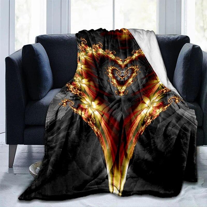 Colorful Magical Fantasy Abstract Art Printed Modern Blanket Gedruckt Bettdecke Geschenk Flannel Soft Sofa Bed Throwing Blankets