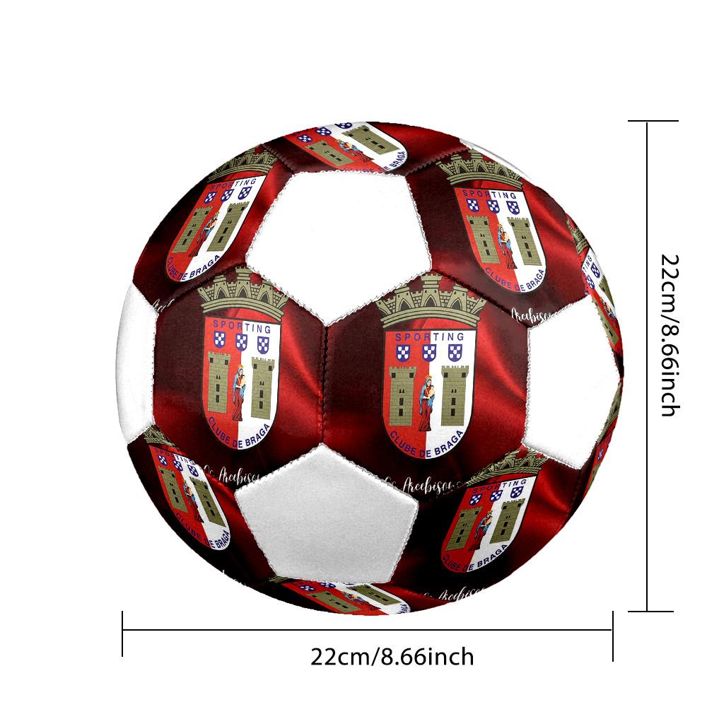 1 Stück SC Braga Größe 5 Fußball PrahaHallenfußball Ball Bunt Alle Altersgruppen Maschinengenäht PVC Wettkampfbereit Langlebig Hoher Rückprall