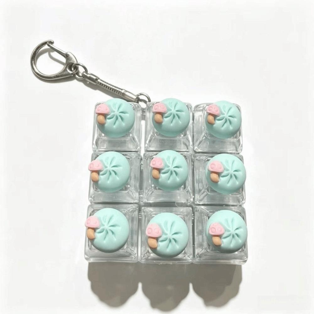 Foods Clicker Anti-stress Toy Pendant Stress Relief Calming Keychain Keys  Children Adults