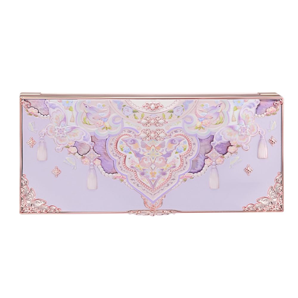 FlowerKnows Butterfly Cloud Shoulder 6-Color Eyeshadow Palette (03 Koro Purple Smoke)