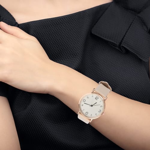 POPETPOP Kids' Watch, Student Watch, Children's Watch, Women's, Waterproof, Leather Strap, Girls, Students