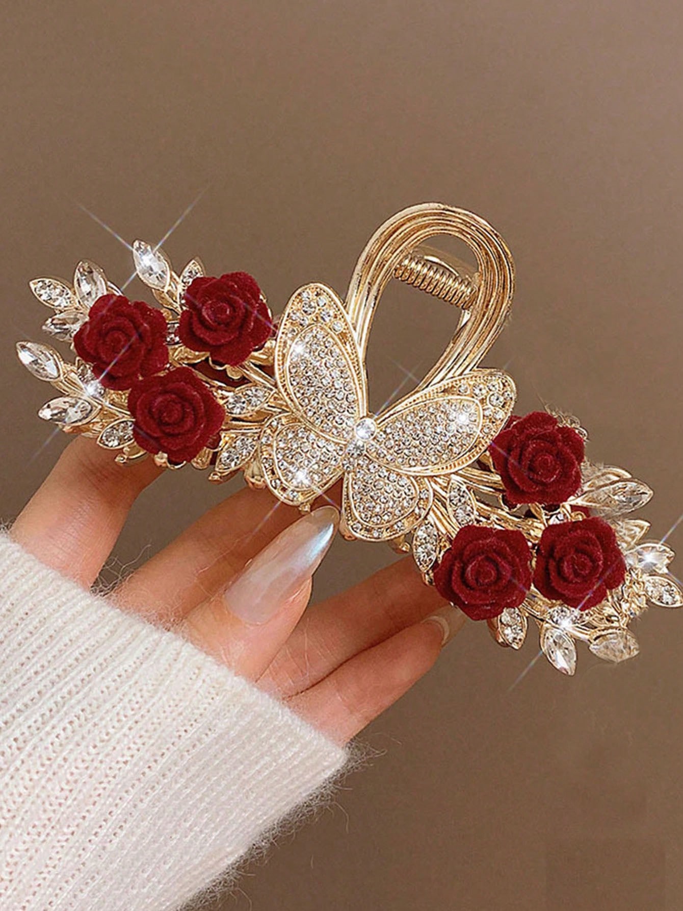 

1 шт. Модные изысканные заколки для волос с водяными бриллиантами в виде розы, цветка, бабочки для женщин, девушек, аксессуары для волос для вечеринки