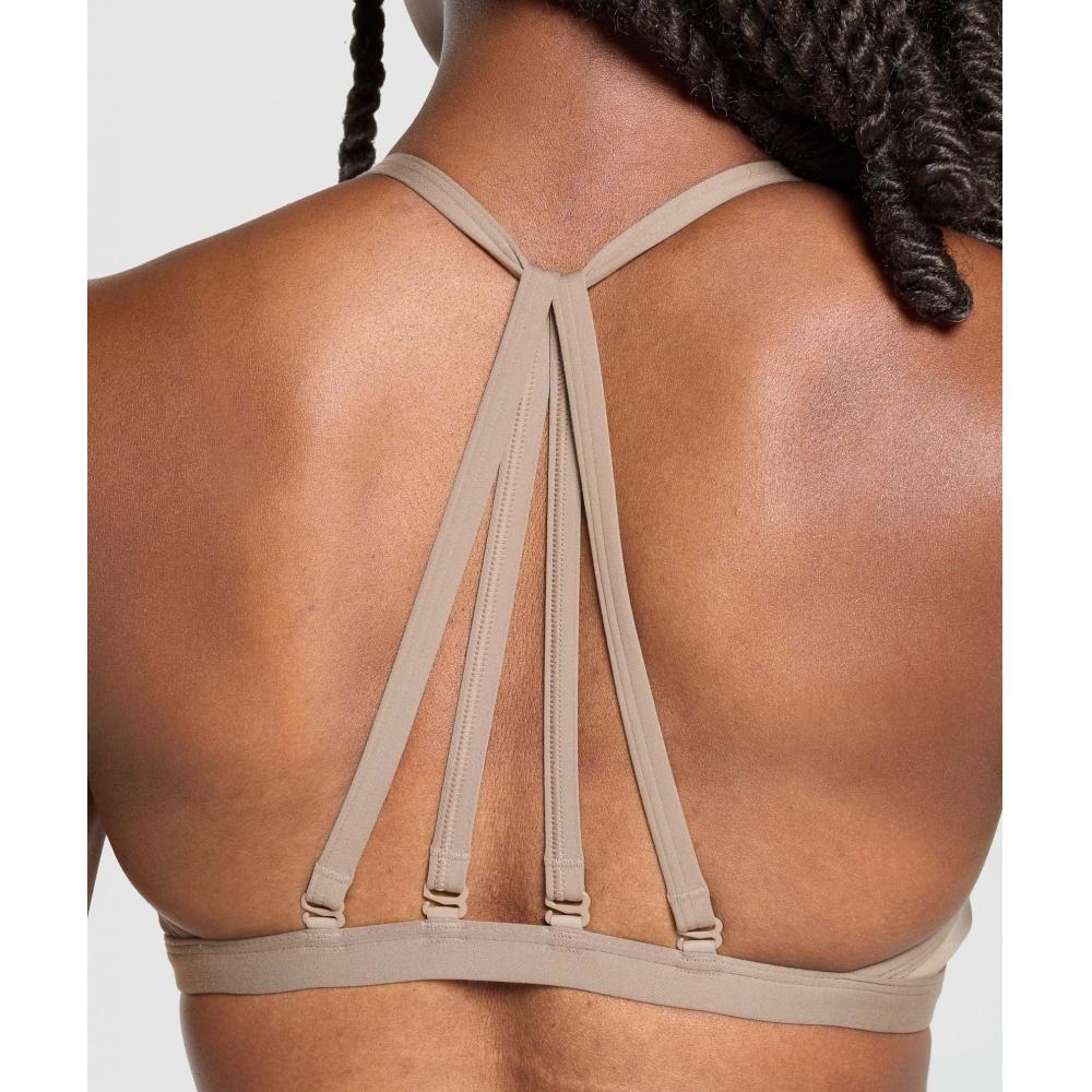 Gymshark Minimal Sports Bra Lifestyle Brown B3a2j Nc0s