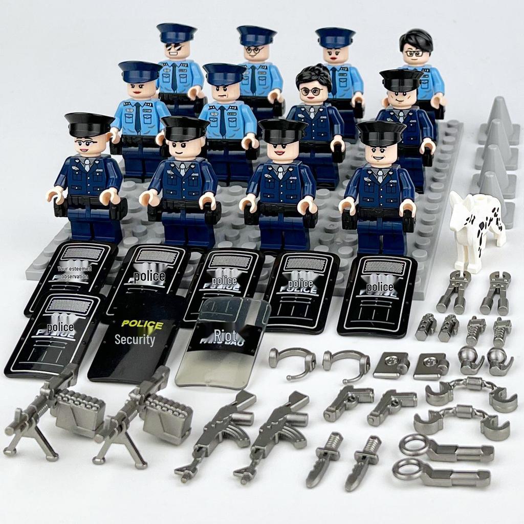 City Police Minifigures Building Set: Traffic Police & Prison Break Inmates