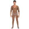 Plus Size Gay Mens Underwear Body Stocking Bodysuit Sexy Gay Underwear Transparent Sexy Underwear for Gay Men