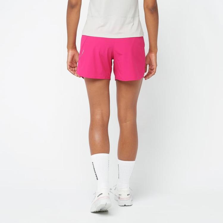 Salomon Quick-Dry Solid Color Running Shorts Women shorts Beetroot-Purple LC2202800
