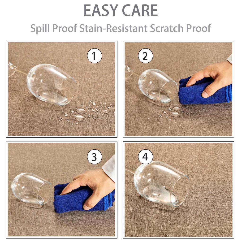 Wasserdichte Rechteckige Tischdecke, Bauernhaus-Tischdecke, Einlaufschutz, Weich und Knitterarm, Dekorative Stoff-Tischdecke