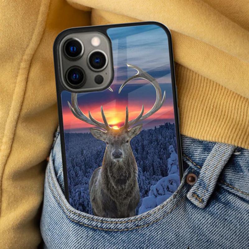 Deer Hunting Animal Soft Phone Case for iPhone 17 Air 16e Pro Max 15 Pro 13 14 Plus 11 12 MagSafe Magnetic Coque
