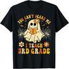 Funny Halloween 3rd Grade Teacher T-Shirt, Spooky Ghost Design for Elementary School Teachers, Cute Pun Graphic Tee Black