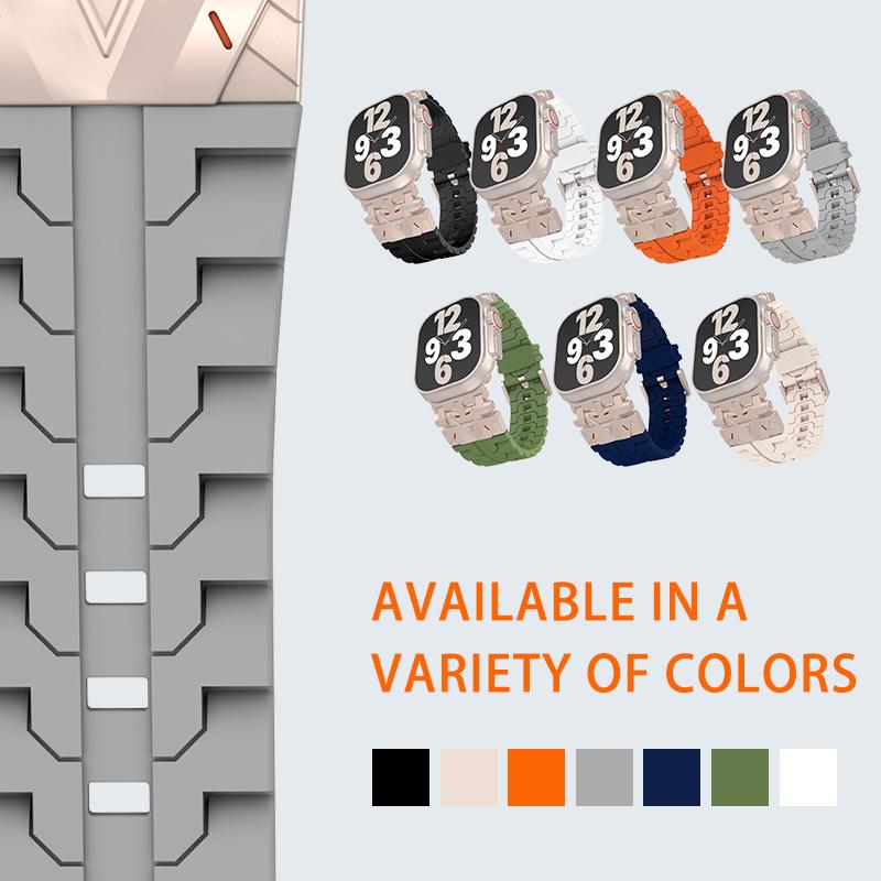 1 szt. Silikonowy pasek do Apple Watch S10 46mm dla Apple Watch Pasek mechaniczny 9 8 7 6 5 4 Ultra 2 49mm 45mm 44mm 42mm Bransoletka Akcesoria do smartwatcha