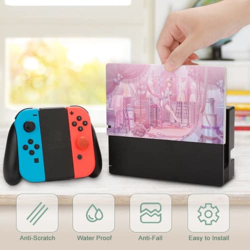Project Sekai Akatsukiyama Mizuki Switch Dock Case, Switch Base Protective Shell, Game Console Storage, Full Protection, Easy Attach/Detach, Durable,