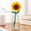 Bionic Eternal Flower Building Blocks: Sunflower and Rose Assembly Toy for Children