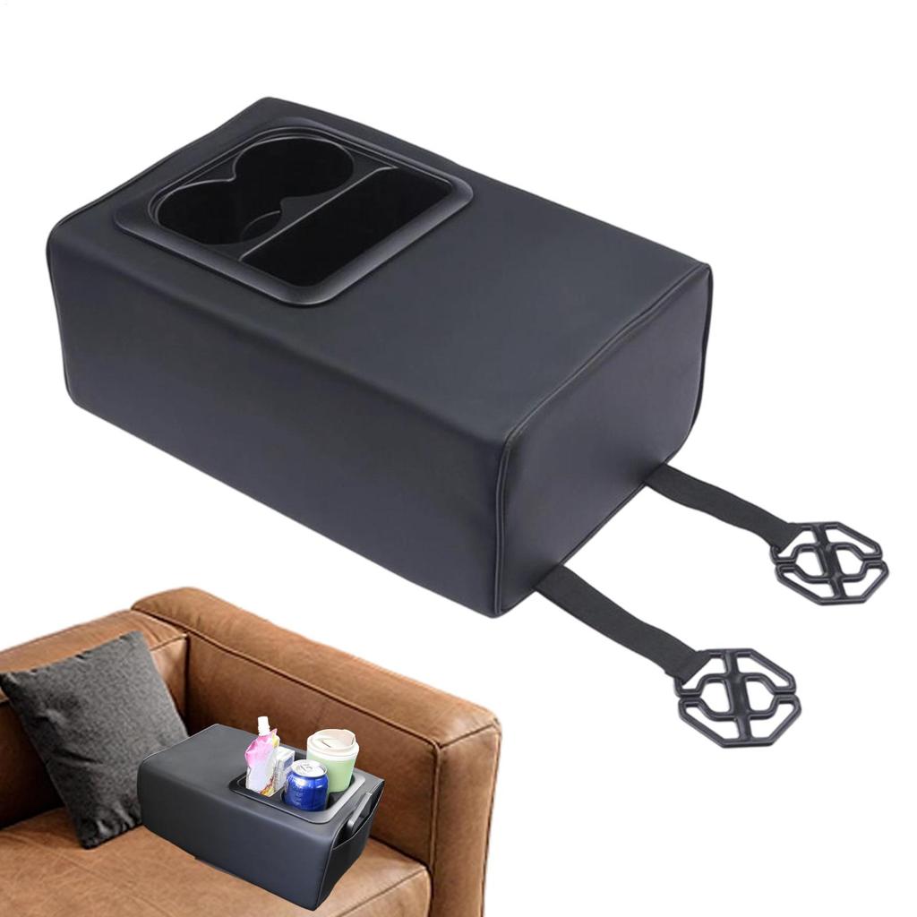 Backseat Arm Rest Console Box Automotive Arm Rest Organizer with Cup Holder 2 Row Backseat Center Console for SUV Truck Sedan