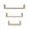 Ex3 Small Hanging Shelf, Artisan Oak, Set Of 3 Shelves