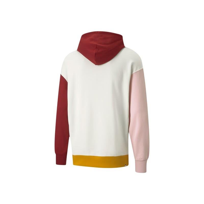 Puma Colorblock Hooded Casual Long Sleeve Sweatshirt Men Tops Beige 533040-88