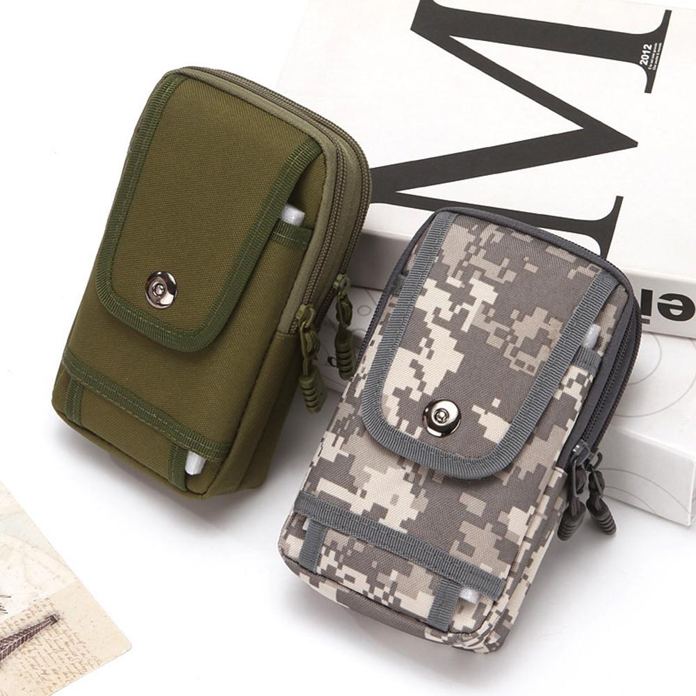 7Inch Outdoor Molle Fanny Pack Oxford Cloth Waist Phone Pouch Wear-Resistant Mobile Phone Bag for Outdoor Camping