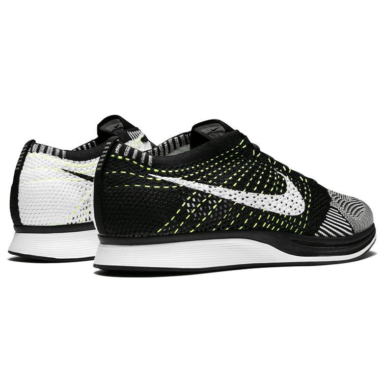 New Nike Flyknit Racer Black White Volt 526628-011