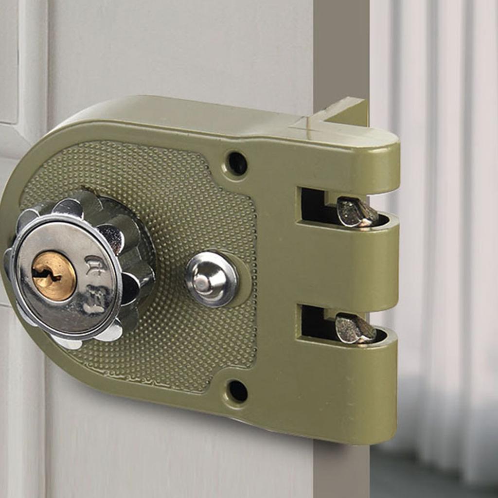 Retro Dual Opening Door Latch Easy Installation Metal Sliding Door Lock Secure Locking for Household & Commercial Use