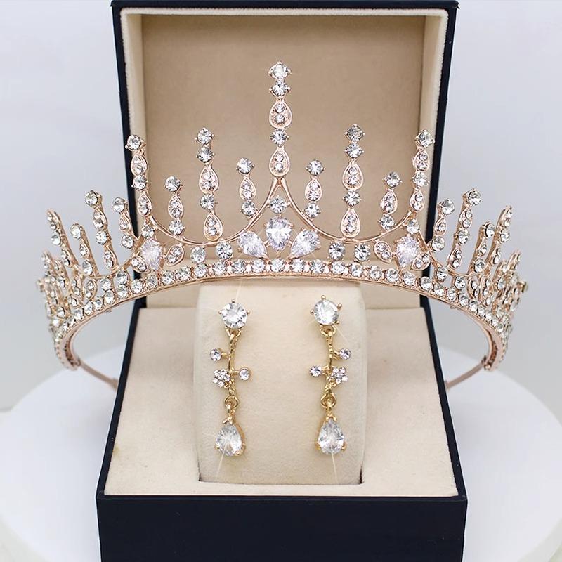 Children's Crown Tiara Girls New Crown Crystal Hair Hoop Model Catwalk Hair Accessories Princess Hairpin