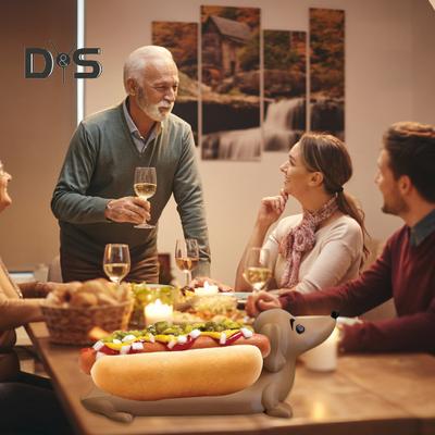 Podnos jezevčík Vtipný talíř na hot dogy Kreativní tvar Snadno se čistí Držák na hot dogy Talíř na sendviče Kuchyňská dekorace