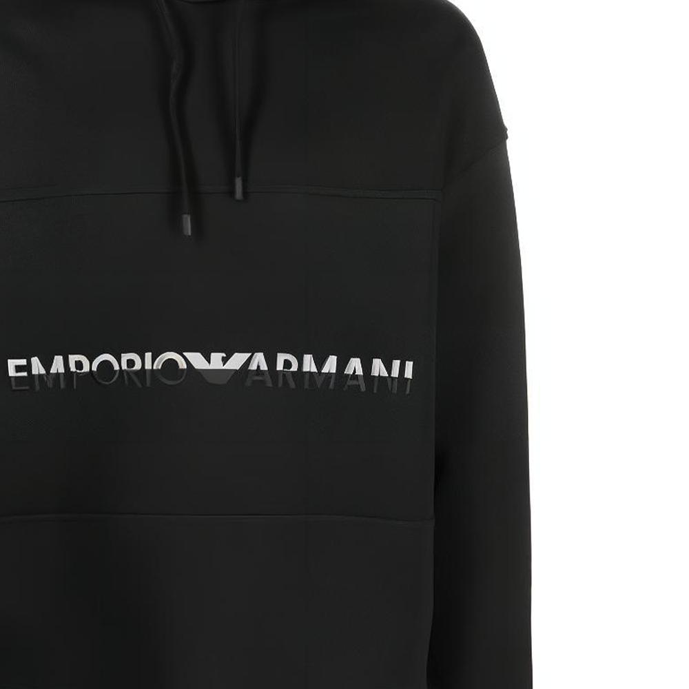 Emporio Armani Baumwoll-Kapuzenpullover mit Logo-Stickerei 6R1MCM-1JHSZ-0999