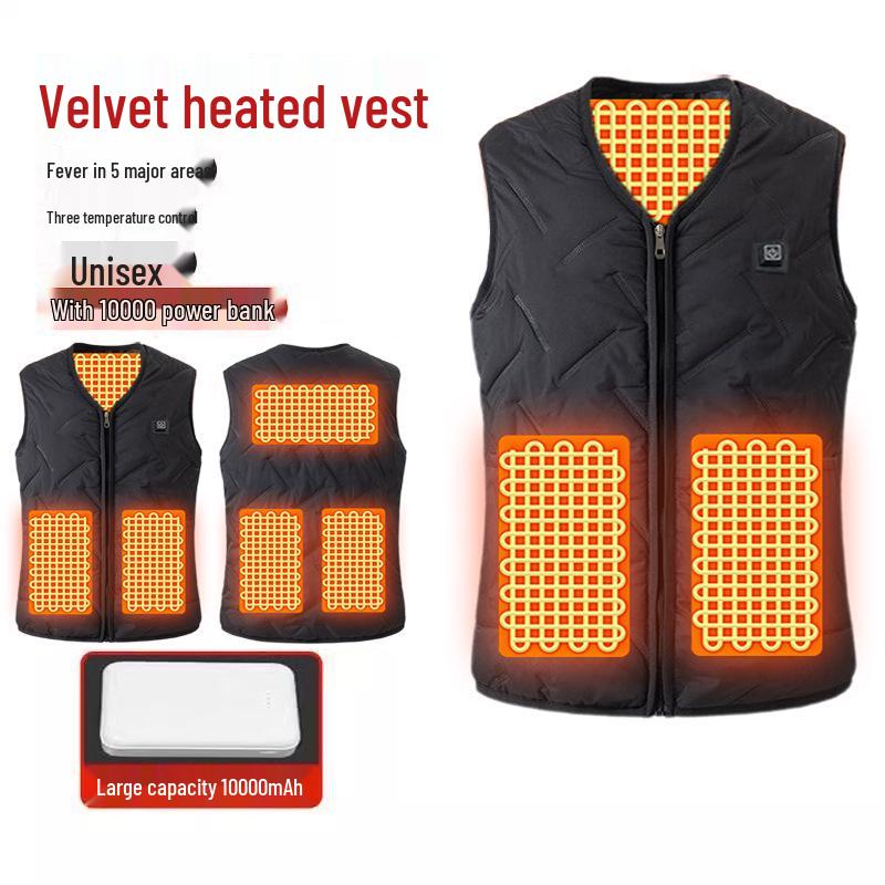 Unisex Smart Heated Vest: Rechargeable Electric Warming Waistcoat for Winter