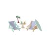 Miniature Beach Lounge Chair for Dollhouse Scenes