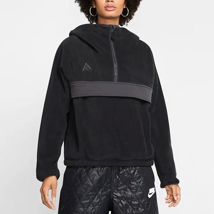 Nike Women's ACG Half Zipper Fleece Pullover Black Anthracite CU4115-010