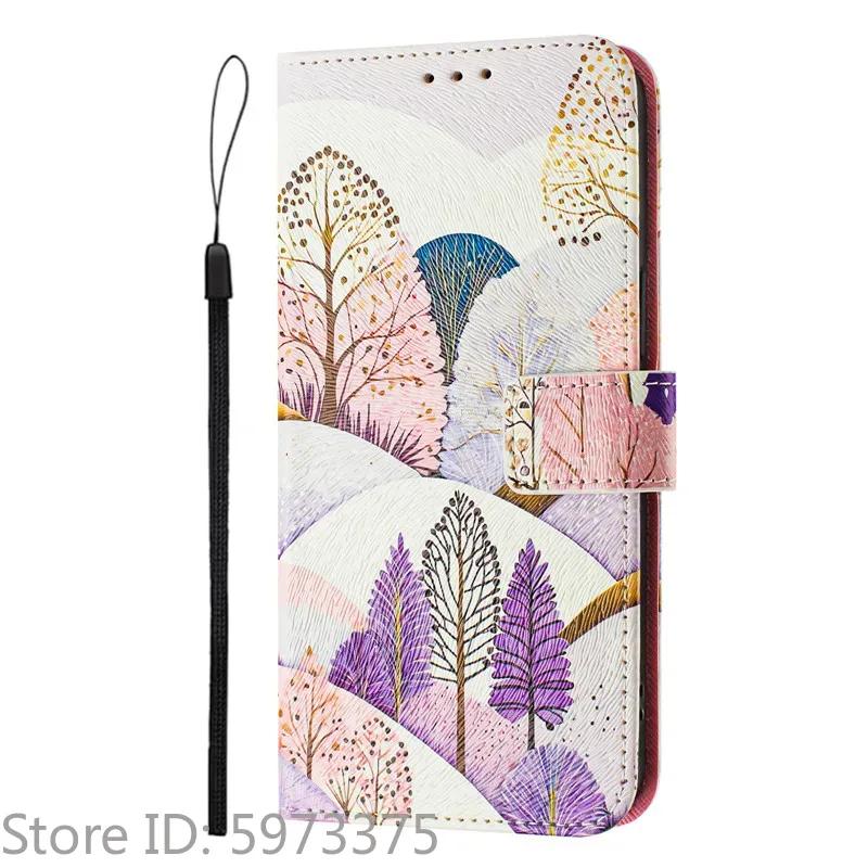 Luxury Flip Leather Case For Motorola Edge 70 Flip Cover On For Moto G67 G57 G06 Power 4G 5G Coque Wallet Bags Flower Cases Etui