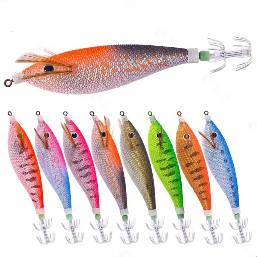 2pcs Luminous Design Hard Bait Lure 11CM-13G Size Wooden Shrimp Bait New Fishing Lure Set For Bass